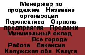 Менеджер по продажам › Название организации ­ Перспектива › Отрасль предприятия ­ Продажи › Минимальный оклад ­ 30 000 - Все города Работа » Вакансии   . Калужская обл.,Калуга г.